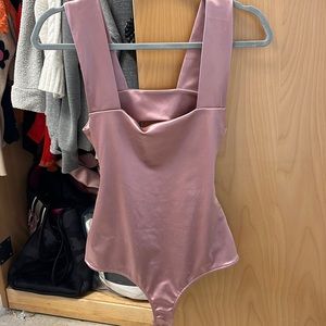 Free People Purple Shimery Body Suit - Small